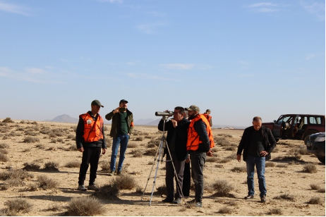 Group photo of a training session aimed at reducing illegal hunting